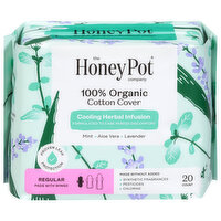 Honey Pot Herbal Regular Wings Pads, 20 Each