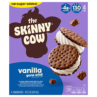 Skinny Cow Ice Cream Sandwiches Vanilla No Sugar Added, 4 Each