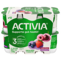 Activia Probiotic Black Cherry & Mixed Berry Variety Pack Yogurt, 12 Each