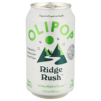 OLIPOP Prebiotic Soda, Ridge Rush, 12 Ounce