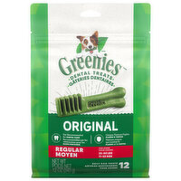 GREENIES Original Regular Natural Dental Dog Treats, 12 Ounce