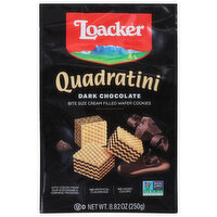 Loacker Quadratini Dark Chocolate, Bite-size Wafer Cookies, 8.8 Ounce
