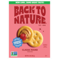 Back To Nature Crackers Classic Round, 6.5 Ounce