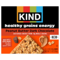 Kind Bars Healthy Grains Energy Peanut Butter Dark Chocolate, 5 Each