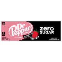 Dr. Pepper Zero Strawberries & Cream, 12 Each