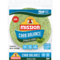 Mission Spinach Herb Tortilla Wraps, 8 Each