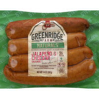 Greenridge Naturals Jalapeno and Cheddar Cheese Sausage, 12 Ounce