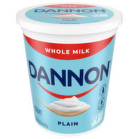 Dannon Whole Milk Non-GMO Project Verified Plain Yogurt, 32 Ounce