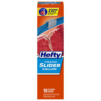 Hefty Gallon Slider Freezer Bag, 10 Each