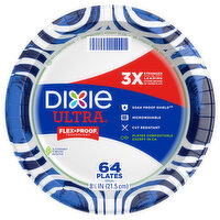 Dixie Ultra Paper Plates, 8.5 Inch Lunch and Dinner Plate (Designs May Vary), 64 Each