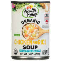 Health Valley Soup, Organic, Chicken and Rice, 15 Ounce