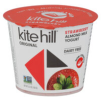 Kite Hill Almond Milk Yogurt, Dairy Free, Strawberry, 5.3 Ounce