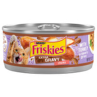 Friskies Gravy Wet Cat Food, Extra Gravy Chunky With Turkey in Savory Gravy, 5.5 Ounce