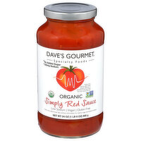 Dave's Gourmet Simply Red Pasta Sauce, 24 Ounce