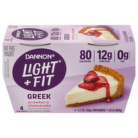 Dannon Light & Fit Strawberry Cheesecake Greek Yogurt, 4 Each
