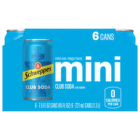 Schweppes Club Soda, 6 Each