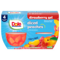Dole Peaches in Strawberry Gel, 4 Each