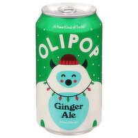 OLIPOP Prebiotic Soda, Ginger Ale, 12 Ounce