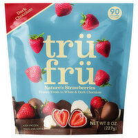 Tru Fru Strawberries with White & Dark Chocolate, 8 Ounce