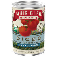 Muir Glen Organic Diced No Salt Added Tomatoes, 14.5 Ounce