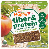 Happy Tot Apples & Spinach Soft-Baked Oat Bar, 5 Each