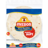 Mission Flour Burrito Tortillas, Large, 8 Each