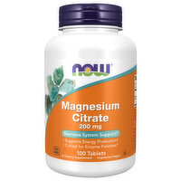 Now Magnesium Citrate 200mg, 100 Each