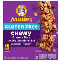 Annie's Gluten Free Chewy Granola Bar, Double Chocolate Chip, 5 Count, 5 Each