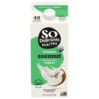 So Delicious Dairy Free Organic Coconut Milk Beverage Unsweetened, 64 Ounce
