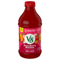 V8 Fruit & Vegetable Blends 100% Juice Strawberry Banana Juice, 46 Ounce
