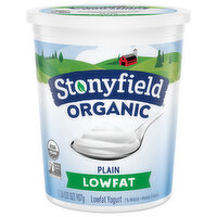 Stonyfield Organic Plain Lowfat Yogurt, 32 Ounce