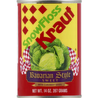 Snow Floss Kraut, with Caraway Seeds, Bavarian Style, Sweet, 14 Ounce