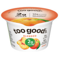 Too Good Low Fat Lower Sugar Peach Greek Yogurt, 5.3 Ounce