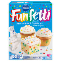 Pillsbury Cake & Cupcake Mix with Candy Bits, Premium, 15.25 Ounce