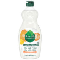 Seventh Generation Dish Soap Liquid Clementine Zest & Lemongrass Scent, 19 Ounce