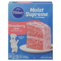 Pillsbury Cake Mix, Strawberry, Premium, 15.25 Ounce