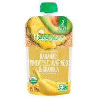 Happy Baby Bananas, Pineapple, Avocado & Granola, 4 Ounce