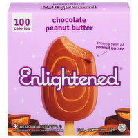 Enlightened Ice Cream Bars, Chocolate Peanut Butter, 4 Each