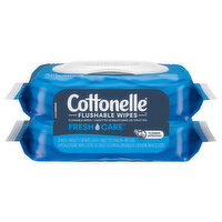 Cottonelle Flushable Wet Wipes Flip-Top Pack, 84 Each