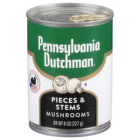 Pennsylvania Dutchman Mushrooms, Pieces & Stems, 8 Ounce
