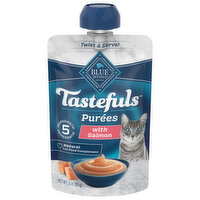 Blue Buffalo Tastefuls Cat Food Purees with Salmon, 3 Ounce