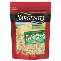 Sargento Shredded Mozzarella & Provolone with Natural Smoke Flavor Natural Cheeses, 8 Ounce