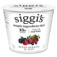 Siggi's Nonfat Acai & Mixed Berries Yogurt, 5.3 Ounce