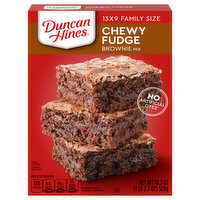Duncan Hines Brownie Mix, Chewy Fudge, Family Size, 18.3 Ounce