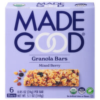 MadeGood Granola Bars, Mixed Berry, 6 Pack, 6 Each