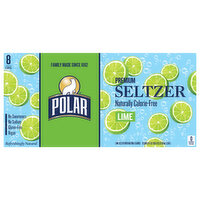 Polar Seltzer Lime, 8 Each