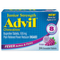 Advil Jr Chewable Grape, 24 Each