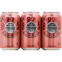 Dr Brown's Soda, Black Cherry, Diet, Caffeine Free, 6 Each