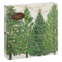 Caspari Cocktail Napkin Christmas Tree with Lights, 20 Each
