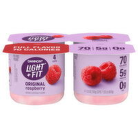 Light + Fit Nonfat Gluten-Free Raspberry Yogurt, 4 Each